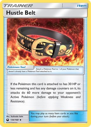 Hustle Belt 134/168 - SM  Celestial Storm Reverse Holofoil - Poke-Collect