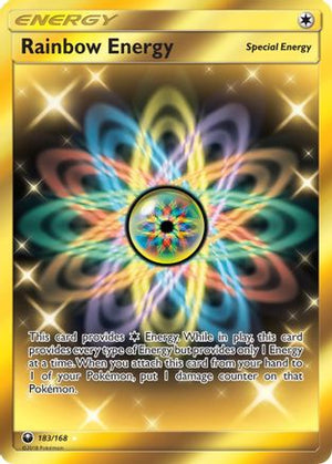 Rainbow Energy (Secret) 183/168 - SM  Celestial Storm Holofoil - Poke-Collect