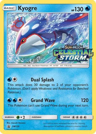Kyogre SM129/248 - SM Black Star Promos Holofoil - Poke-Collect