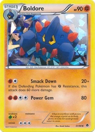 Boldore - 51/98 (Cracked Ice Holo) 51 - Blister Exclusives Holofoil - Poke-Collect
