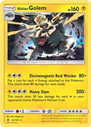 Alolan Golem (Cosmos Holo) 42 - Blister Exclusives Holofoil - Poke-Collect