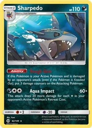 Sharpedo - 82/149 (Cosmos Holo) 82 - Blister Exclusives Holofoil - Poke-Collect