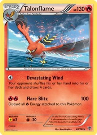 Talonflame - 28/146 (Cosmos Holo) 28 - Blister Exclusives Holofoil - Poke-Collect