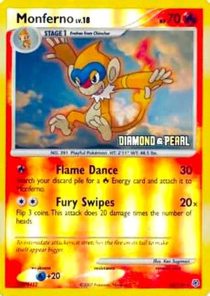 Monferno - 56/130 [Diamond & Pearl] 56 - Burger King Promos Reverse Holofoil - Poke-Collect