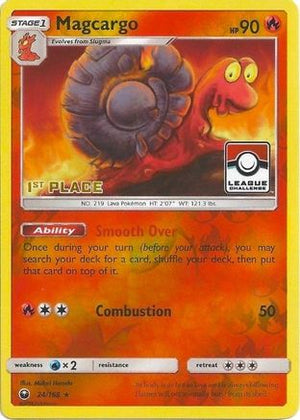 Magcargo - 24/168 (League Challenge) [1st Place] 24 - League & Championship Cards Reverse Holofoil - Poke-Collect