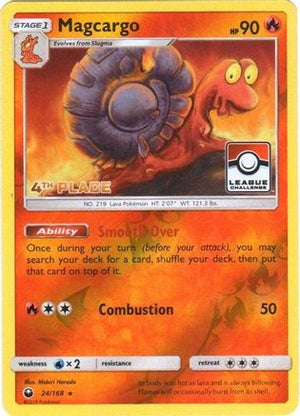 Magcargo - 24/168 (League Challenge) [4th Place] 24 - League & Championship Cards Reverse Holofoil - Poke-Collect