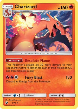 Charizard 3/70 - Dragon Majesty Reverse Holofoil - Poke-Collect