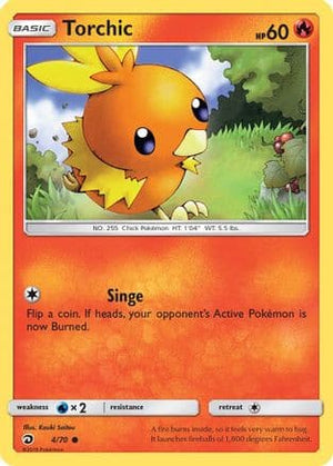 Torchic 4/70 - Dragon Majesty Reverse Holofoil - Poke-Collect