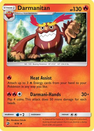 Darmanitan 9/70 - Dragon Majesty Reverse Holofoil - Poke-Collect