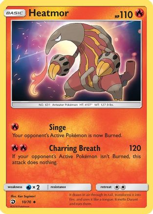 Heatmor 10/70 - Dragon Majesty Reverse Holofoil - Poke-Collect
