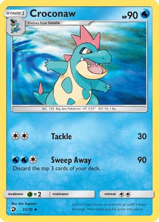Croconaw 23/70 - Dragon Majesty Reverse Holofoil - Poke-Collect