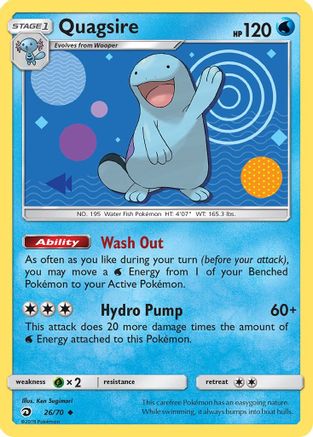 Quagsire 26/70 - Dragon Majesty Reverse Holofoil - Poke-Collect
