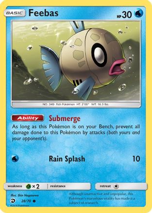 Feebas 28/70 - Dragon Majesty Reverse Holofoil - Poke-Collect