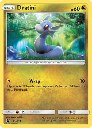 Dratini (34) 34/70 - Dragon Majesty Reverse Holofoil - Poke-Collect