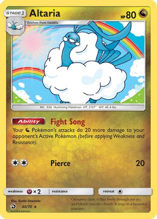 Altaria 40/70 - Dragon Majesty Holofoil - Poke-Collect