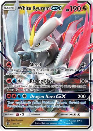 White Kyurem-GX 48/70 - Dragon Majesty Holofoil