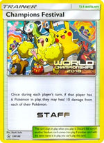 Champions Festival - SM148 (World Championships 2018) [Staff] SM148 - SM Promos - Poke-Collect