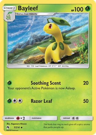 Bayleef 7/214 - SM  Lost Thunder Reverse Holofoil - Poke-Collect