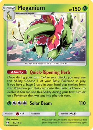 Meganium 8/214 - Lost Thunder Holofoil - Poke-Collect