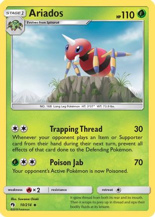Ariados 10/214 - SM  Lost Thunder Reverse Holofoil - Poke-Collect