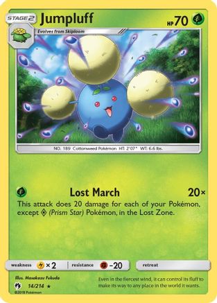 Jumpluff 14/214 - SM  Lost Thunder Reverse Holofoil - Poke-Collect