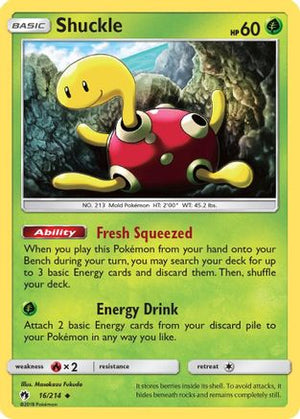 Shuckle 16/214 - Lost Thunder Reverse Holofoil - Poke-Collect