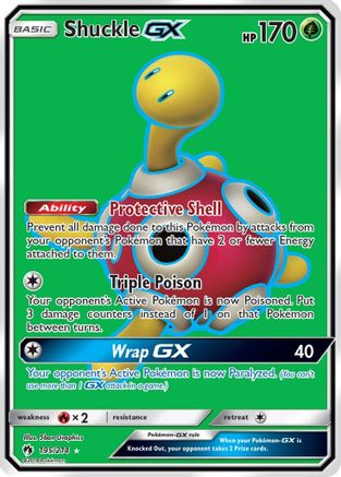 Shuckle GX (Full Art) 195/214 - SM  Lost Thunder Holofoil - Poke-Collect