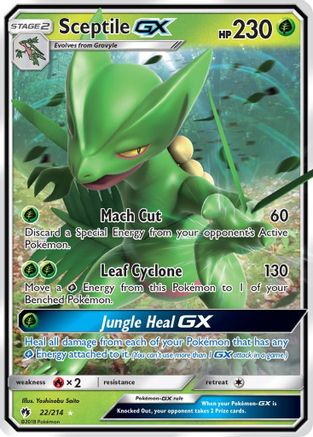 Sceptile GX 22/214 - SM  Lost Thunder Holofoil - Poke-Collect