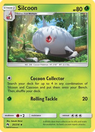 Silcoon 25/214 - SM  Lost Thunder Reverse Holofoil - Poke-Collect
