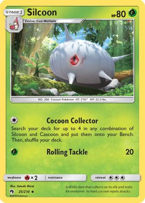 Silcoon 25/214 - SM  Lost Thunder Reverse Holofoil - Poke-Collect
