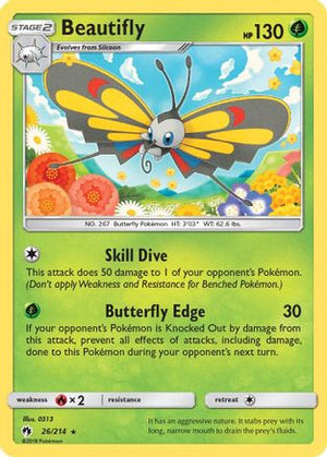 Beautifly 26/214 - Lost Thunder - Poke-Collect