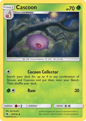 Cascoon 27/214 - Lost Thunder Reverse Holofoil