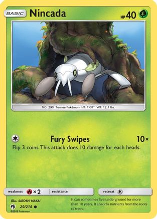 Nincada 29/214 - SM  Lost Thunder - Poke-Collect