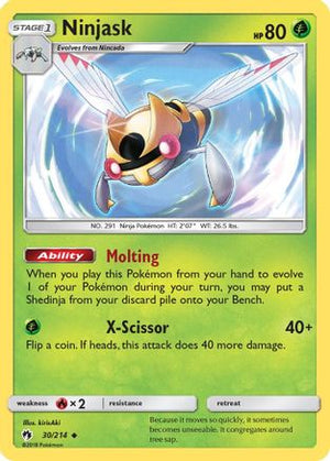 Ninjask 30/214 - Lost Thunder Reverse Holofoil - Poke-Collect