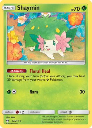 Shaymin 33/214 - SM  Lost Thunder Reverse Holofoil - Poke-Collect