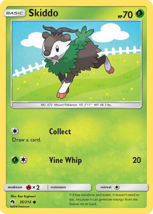 Skiddo 35/214 - Lost Thunder Reverse Holofoil - Poke-Collect