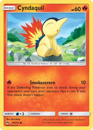 Cyndaquil (39) 39/214 - SM  Lost Thunder - Poke-Collect