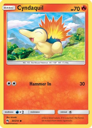 Cyndaquil (40) 40/214 - SM  Lost Thunder - Poke-Collect