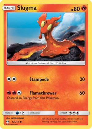 Slugma 43/214 - Lost Thunder Reverse Holofoil - Poke-Collect