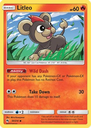 Litleo 50/214 - Lost Thunder - Poke-Collect