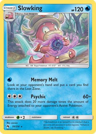 Slowking 55/214 - Lost Thunder Reverse Holofoil - Poke-Collect