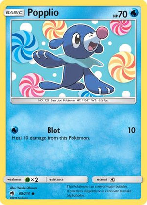 Popplio 65/214 - Lost Thunder Reverse Holofoil - Poke-Collect