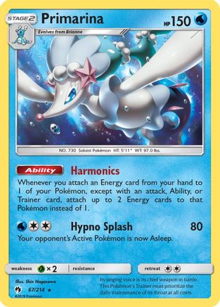 Primarina 67/214 - SM  Lost Thunder - Poke-Collect