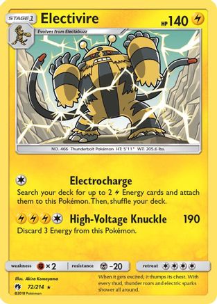 Electivire 72/214 - SM  Lost Thunder - Poke-Collect