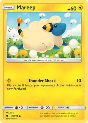 Mareep 76/214 - Lost Thunder Reverse Holofoil - Poke-Collect