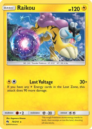 Raikou 79/214 - SM  Lost Thunder - Poke-Collect