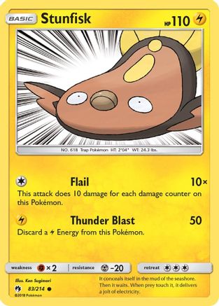 Stunfisk 83/214 - Lost Thunder Reverse Holofoil - Poke-Collect