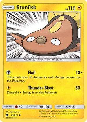 Stunfisk 83/214 - Lost Thunder Reverse Holofoil - Poke-Collect