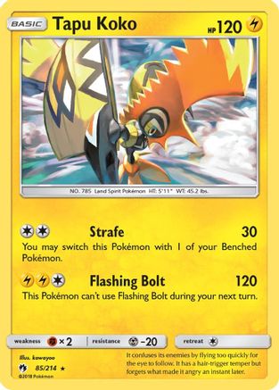 Tapu Koko 85/214 - Lost Thunder Holofoil - Poke-Collect