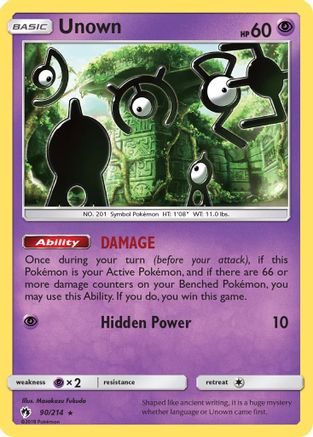 Unown 90/214 - Lost Thunder - Poke-Collect